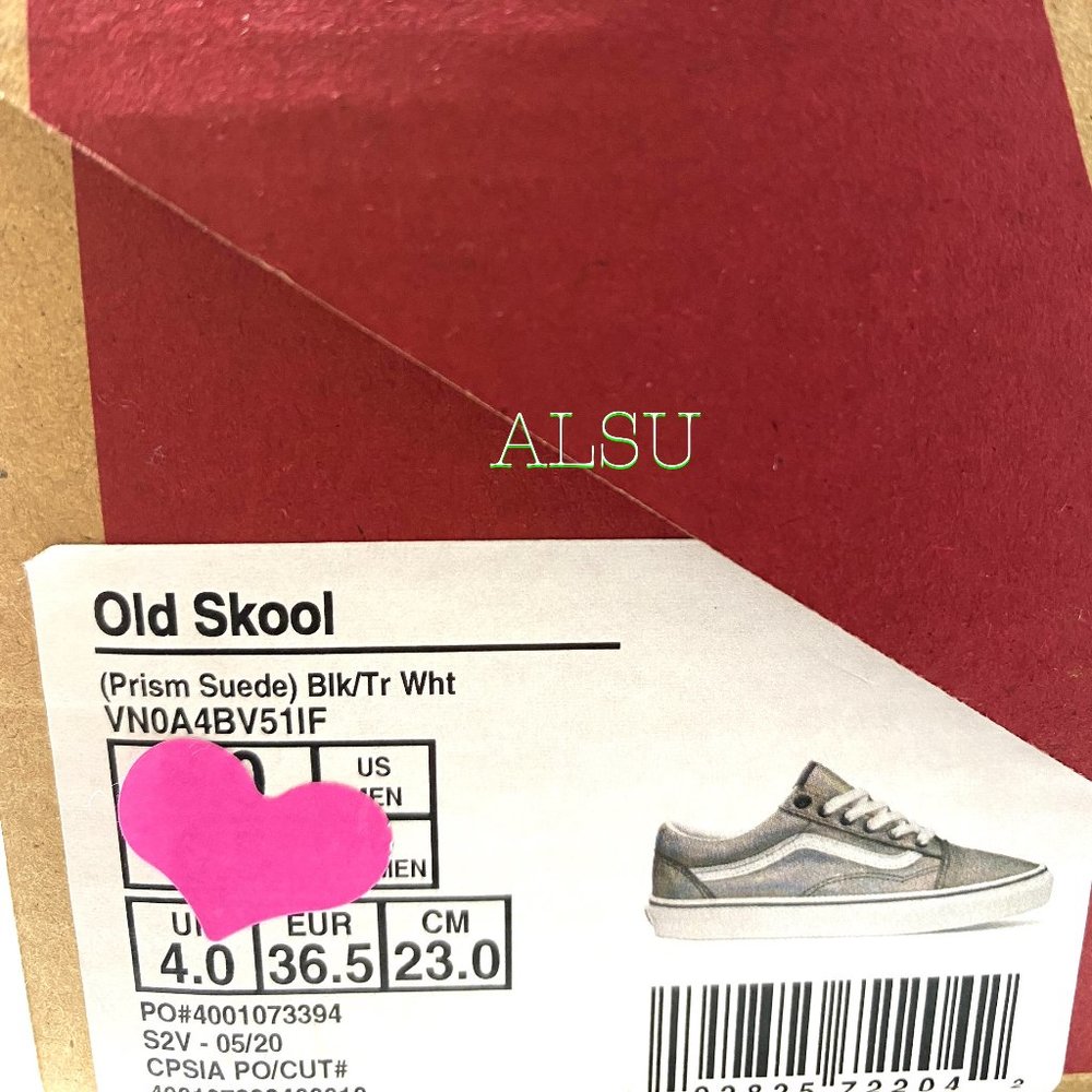 VANS Old Skool Prism Suede Silver Glitter Women’s - Picture 10 of 10